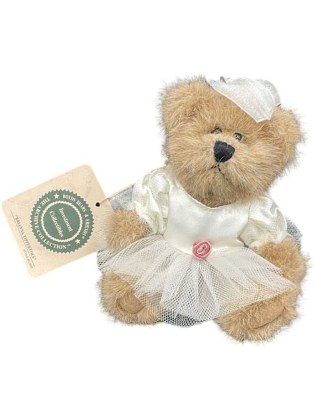 Boyds Bears Brianna Tippeetoes Vintage Ballerina Plush Tutu Bear 6"